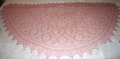 Shawl for Vogue Knitting Spring 2012 - Combines elements of Lace Knitting and Knitted lace.