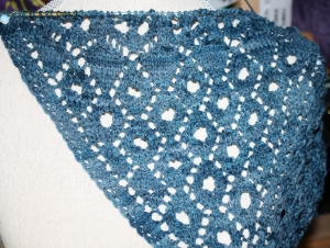 Lot 3 - a lace shawl in the making.