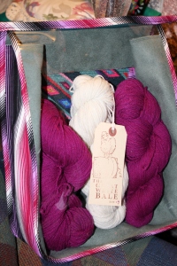 Lot 4 - The colour is my favorite colour the yarn feels beautiful and even matches my new bag from Fiona!