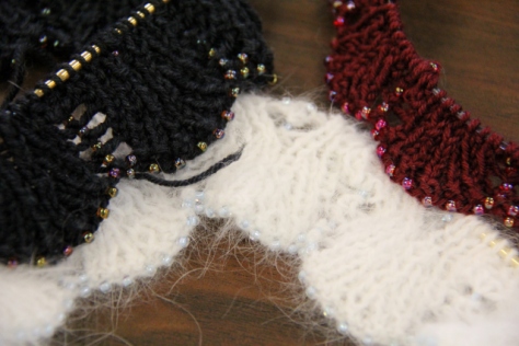Class Results - 3 beautiful beaded hats well underway!