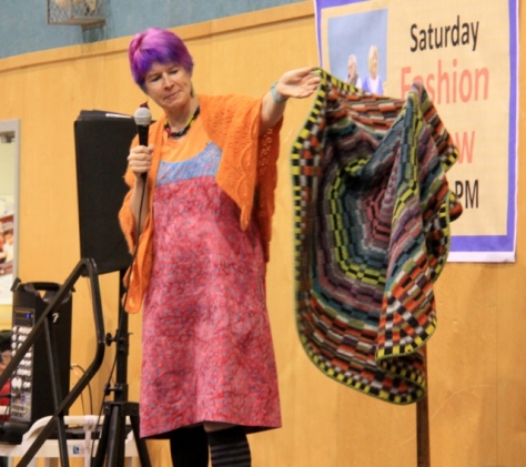 Lucy Neatby speaking about her amazing double knit blankets!