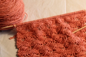 Row 1 or 7 after knitting.