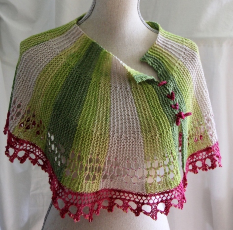 Merry Mantle - knit with Sweet Georgia Glitterati!