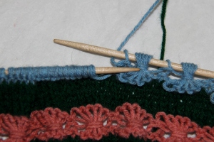 Yarn is forward to purl next st, Purl st and then take yarn to the back to start the sequence again.